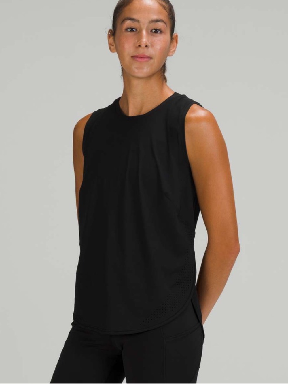 Lululemon High Neck Split Hem Run Tank Women’s Size 8